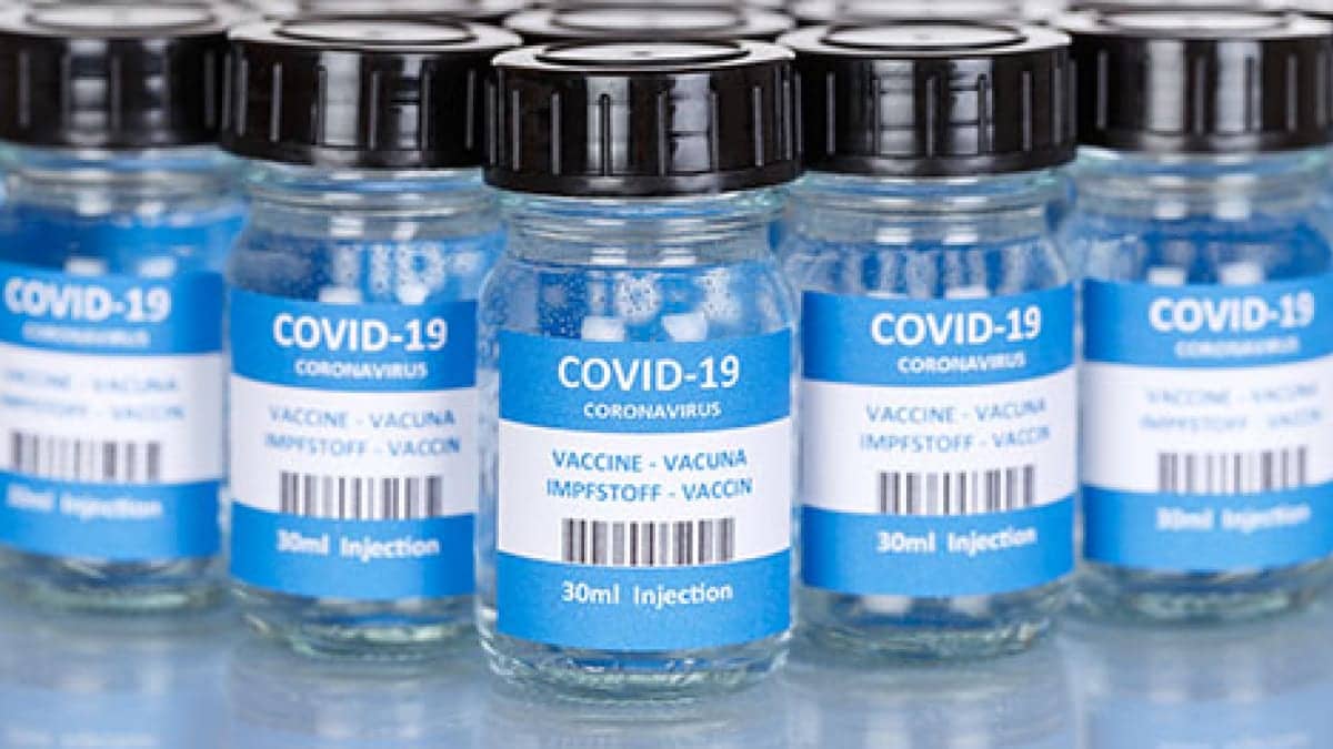 A photograph of covid 19 vaccines.