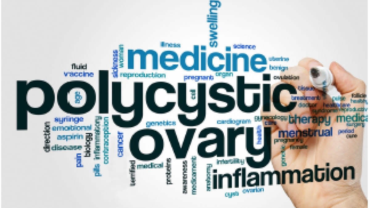 polycystic ovary inflammation word cloud